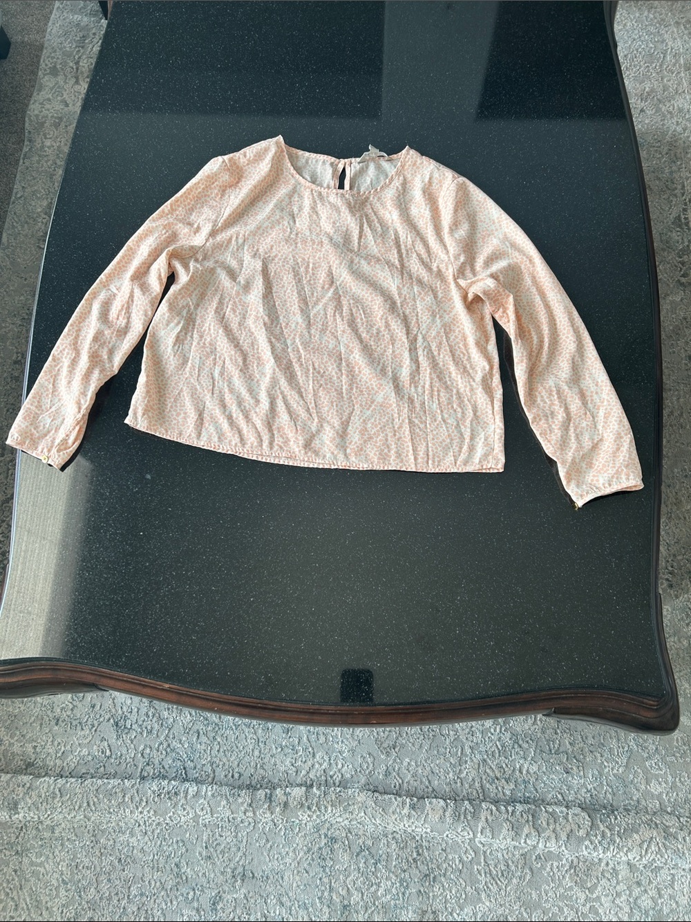 Banana Republic Long-Sleeve Blouse in Light Peach